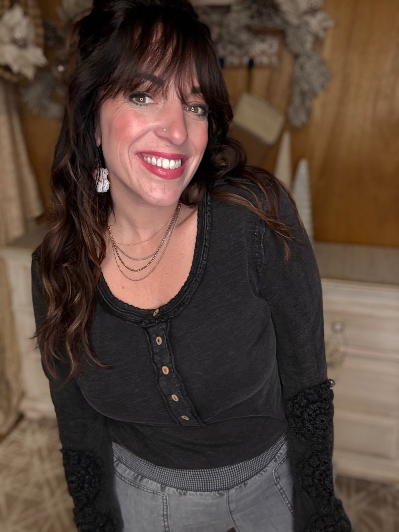 EASEL PREORDER Made You Look Henley Top *New Color*