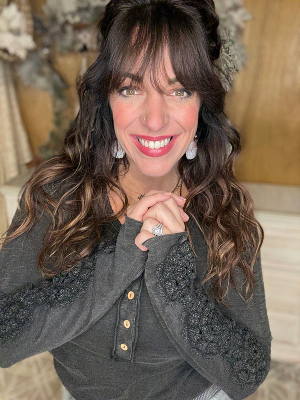 EASEL PREORDER Made You Look Henley Top *New Color*