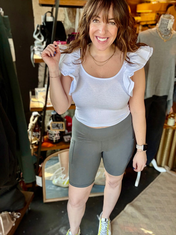 The Christy Charcoal Biker Shorts *PREORDER*
