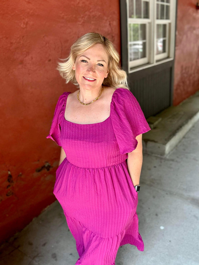 "August Slipped Away" Midi Dress