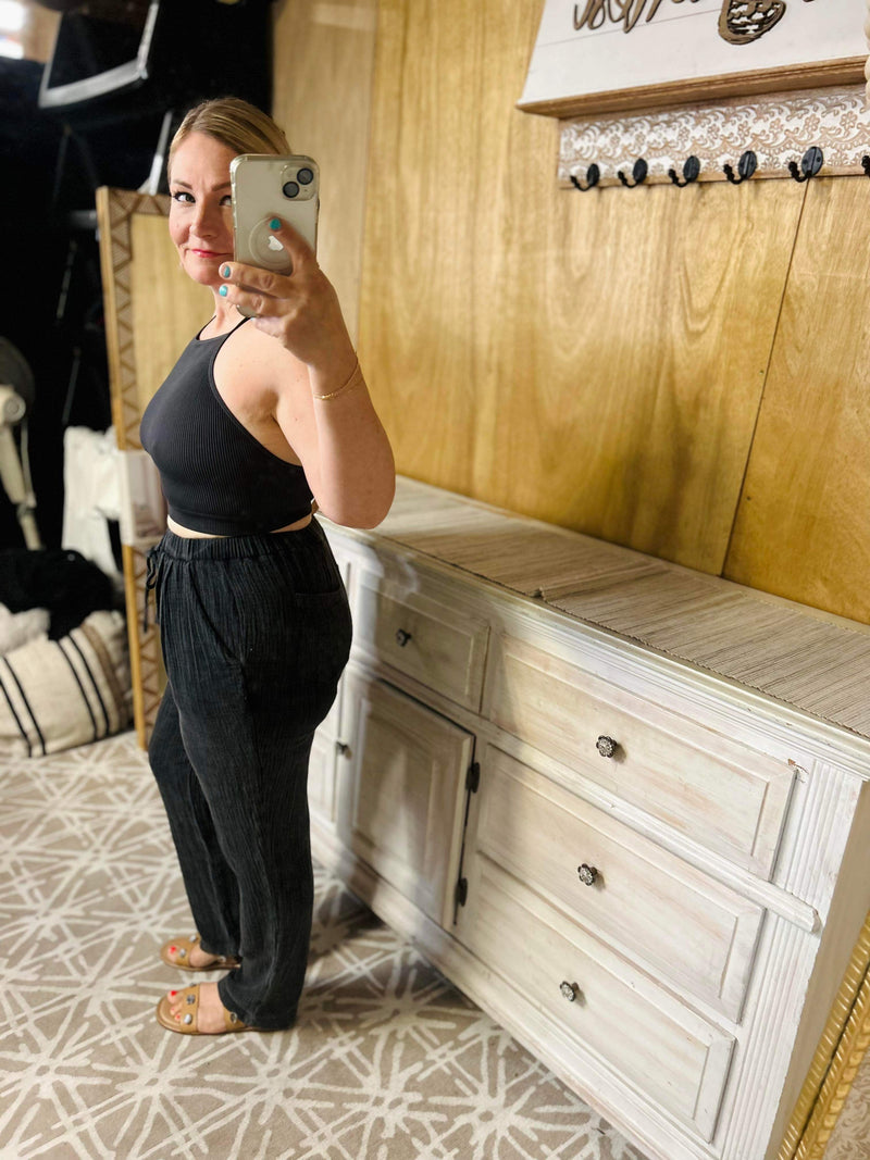 Zenana Ribbed Seamless Cropped Cami