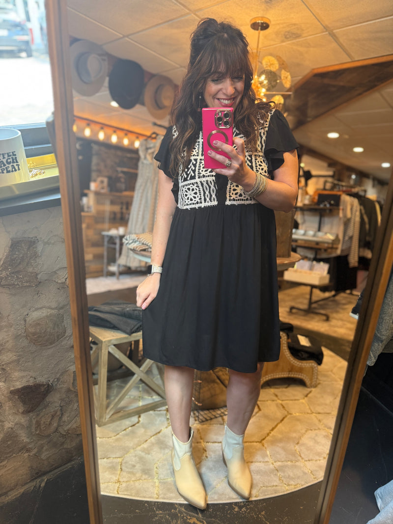 "Flirty Gal" Short Sleeve Shirt Dress