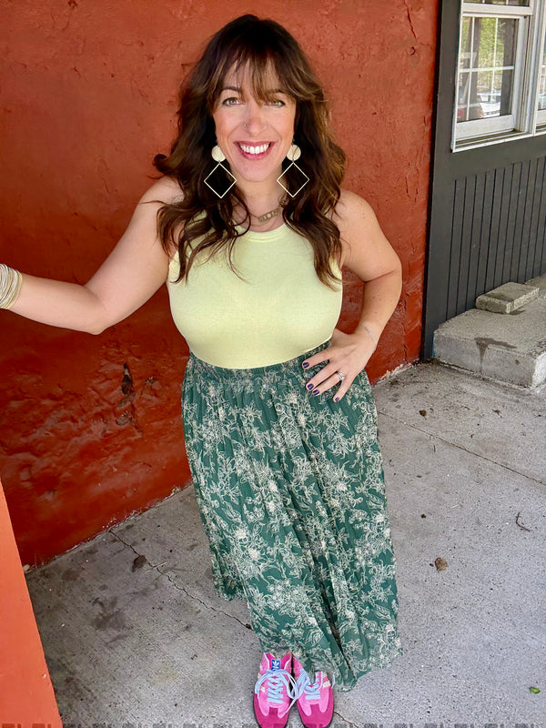 "Wind in My Ways" Pleated Maxi Skirt
