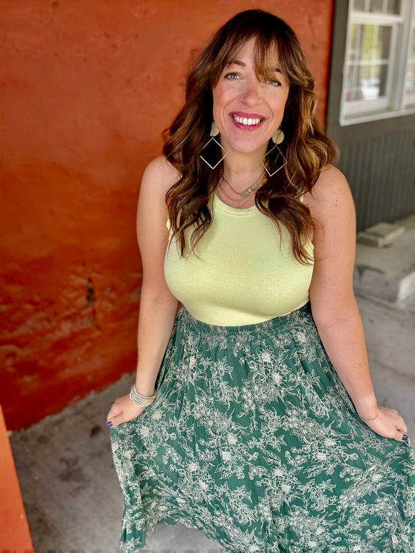 "Wind in My Ways" Pleated Maxi Skirt