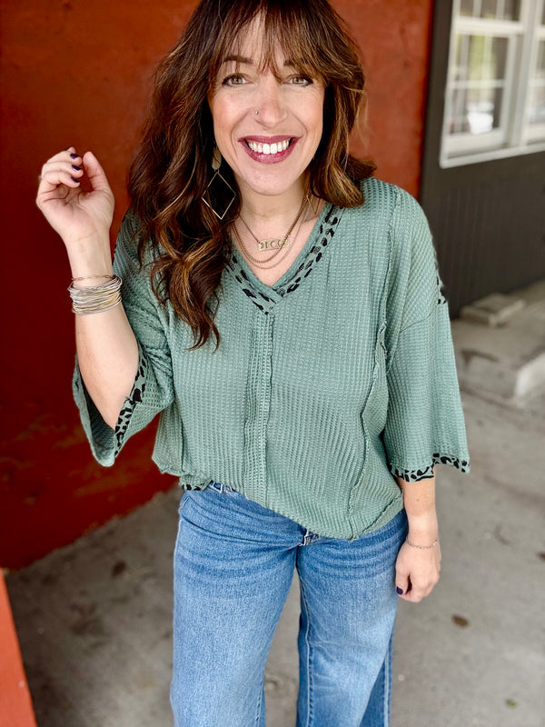 "Leopard Vibes" Knit Top