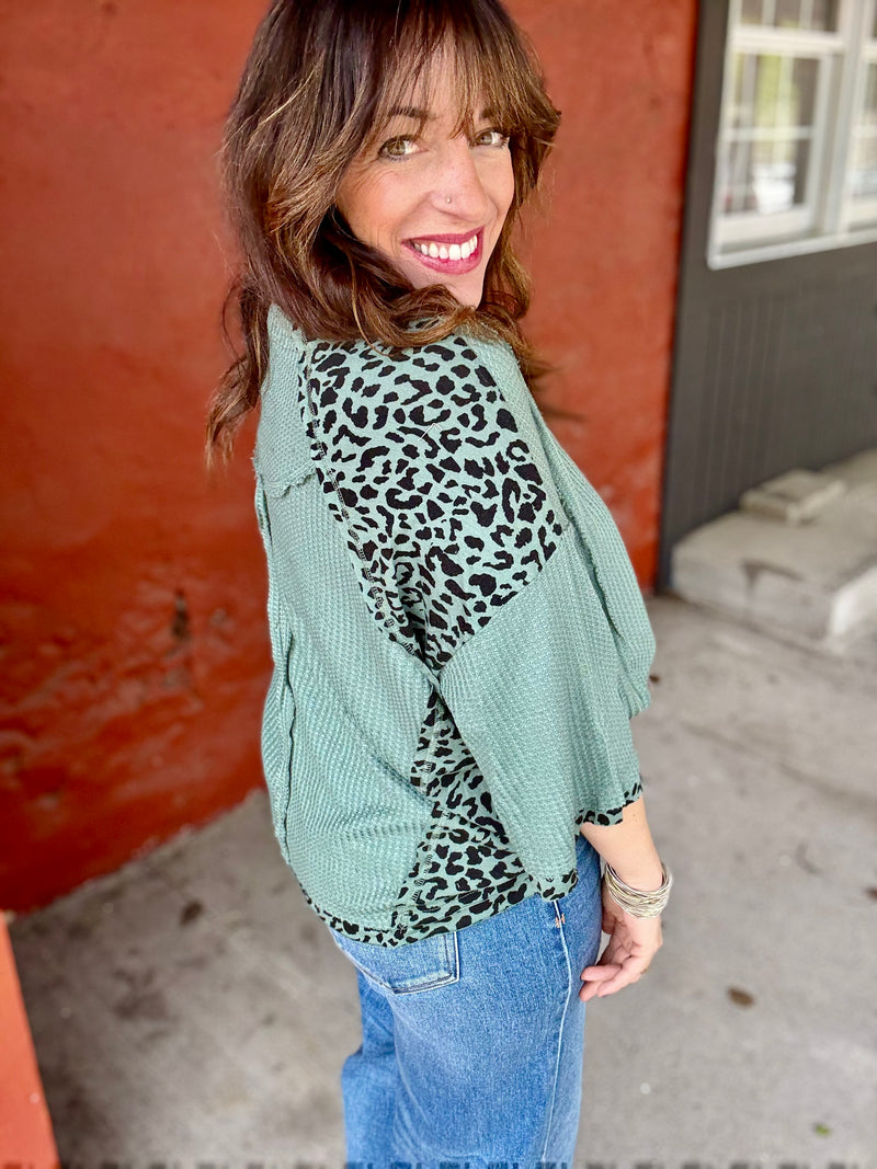 "Leopard Vibes" Knit Top