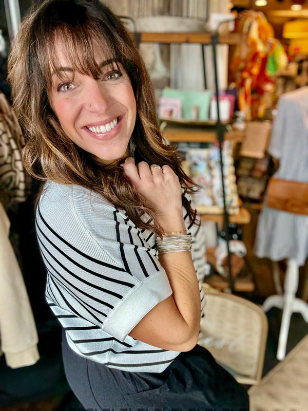 "Sail Away" Boat Neck Top