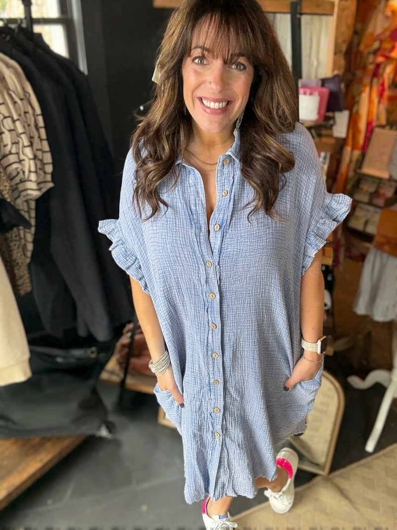 "Without You" Mineral Wash Dress