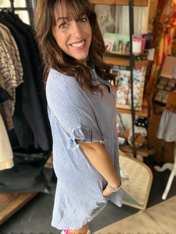 "Without You" Mineral Wash Dress