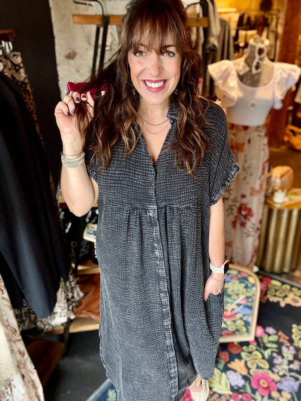 "Campfire Nights" Relaxed Midi Dress