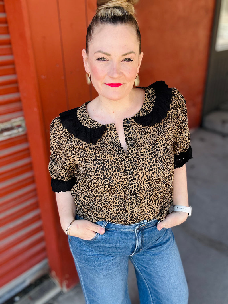 "A Little Bit Wild" Button Down Top