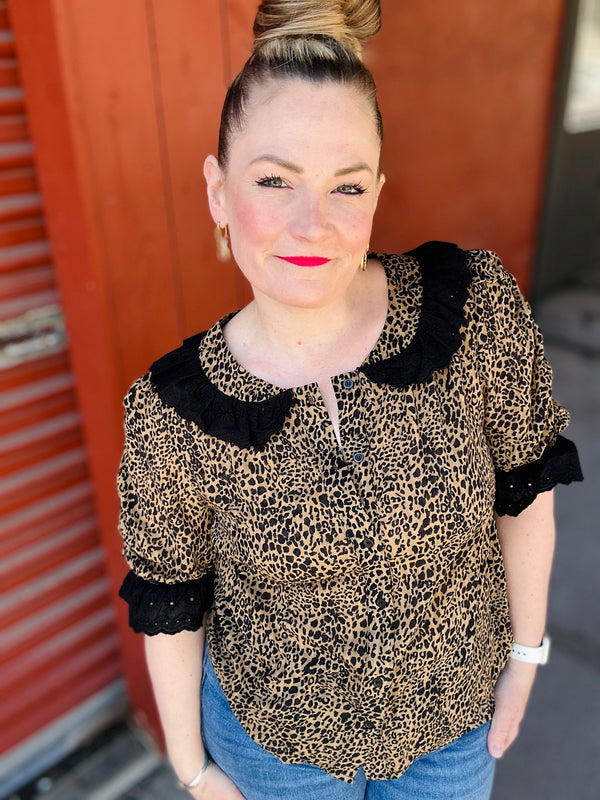 "A Little Bit Wild" Button Down Top