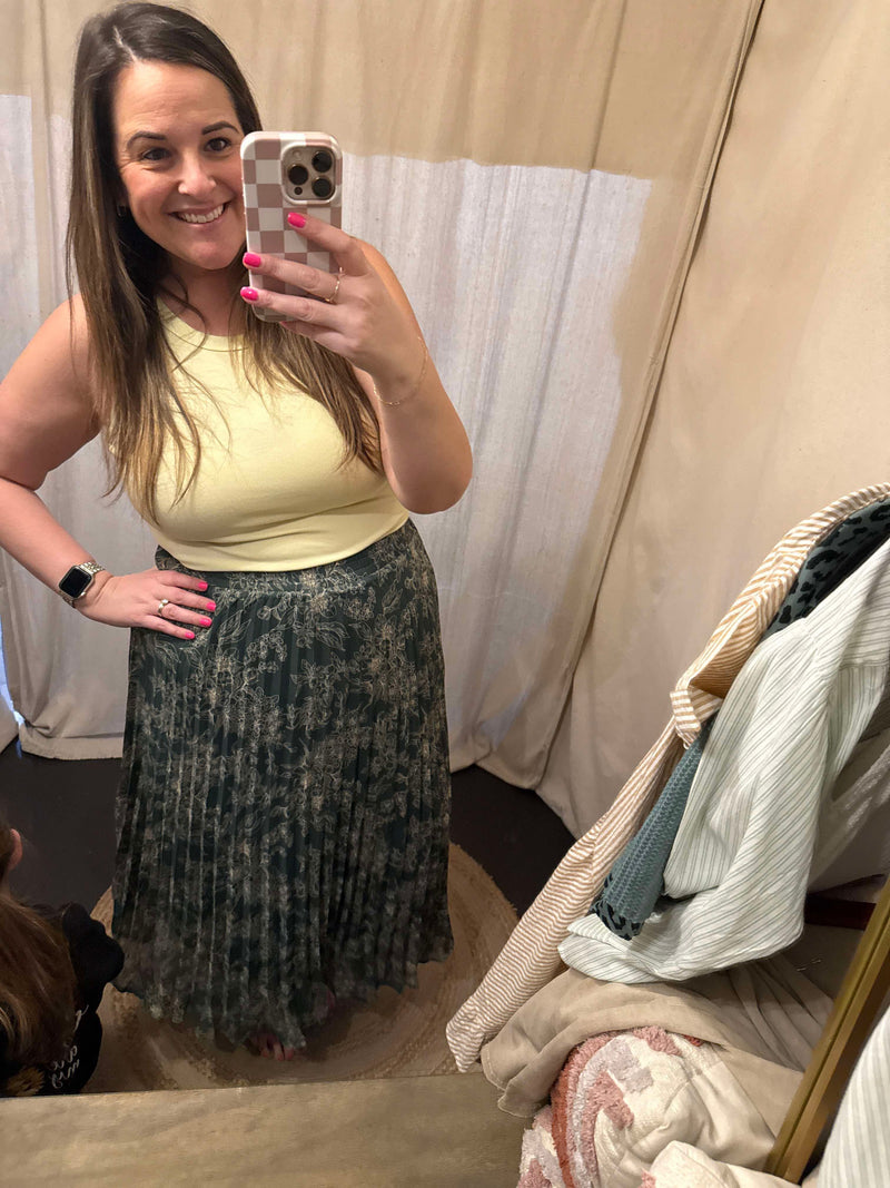 "Wind in My Ways" Pleated Maxi Skirt
