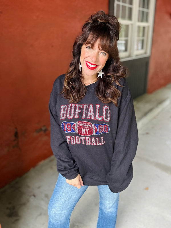 Rhinestone Buffalo Crewneck