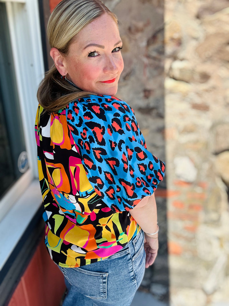 "Rooftop Party" Woven Top