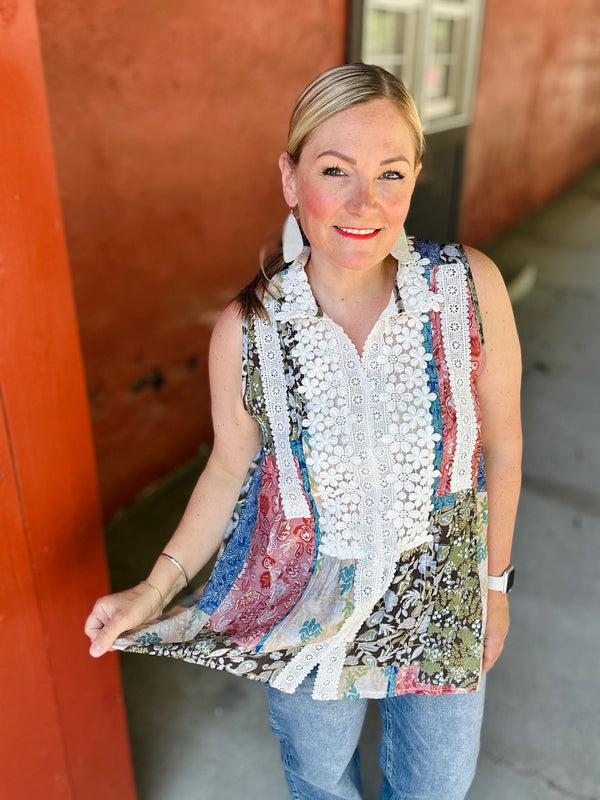 "Love Me Tomorrow" Sleeveless Blouse