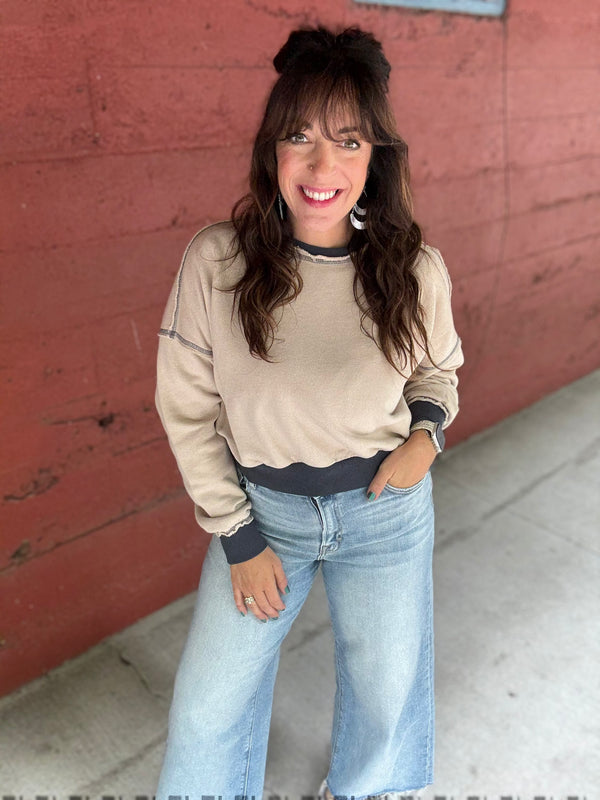 HIDDEN Light Wash Clean Stretch Cropped Wide leg Jeans