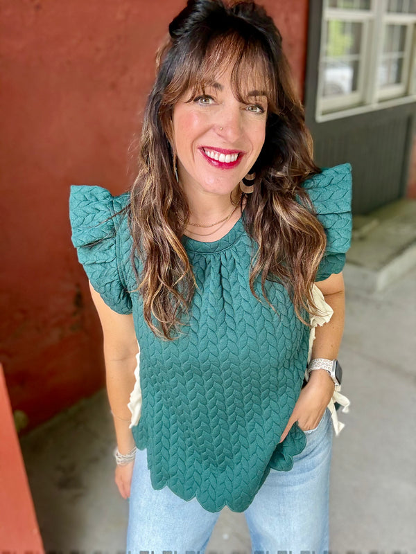 "On Tilt" Cap Sleeve Top