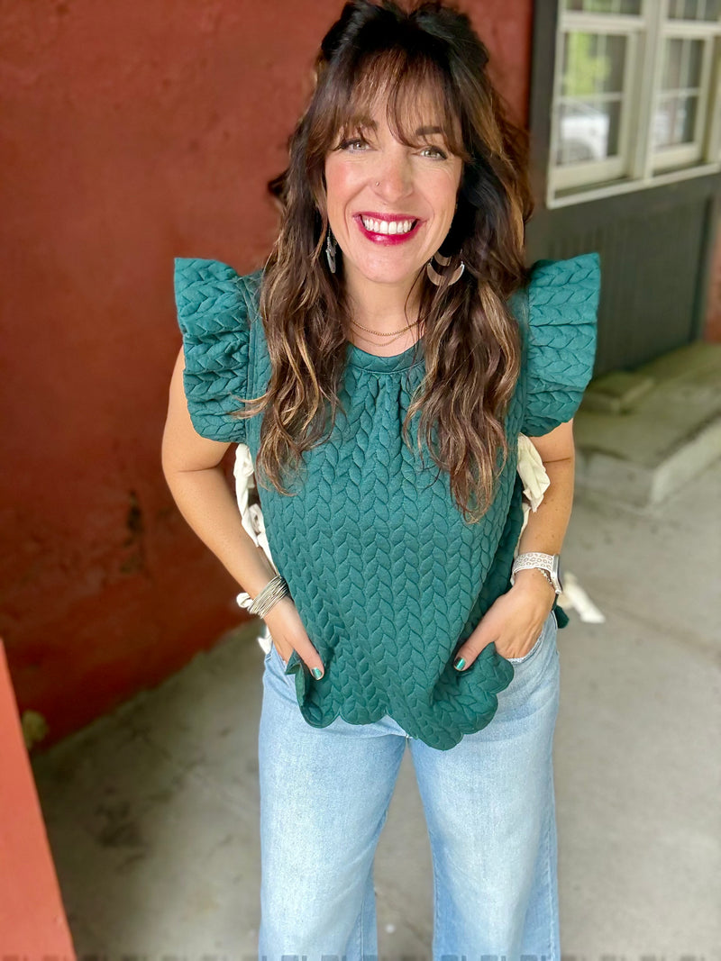 "On Tilt" Cap Sleeve Top