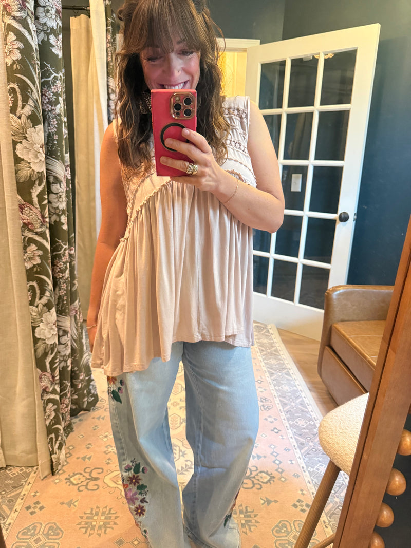 PREORDER-The Harper Babydoll Tank – The Robyn's Nest Boutique