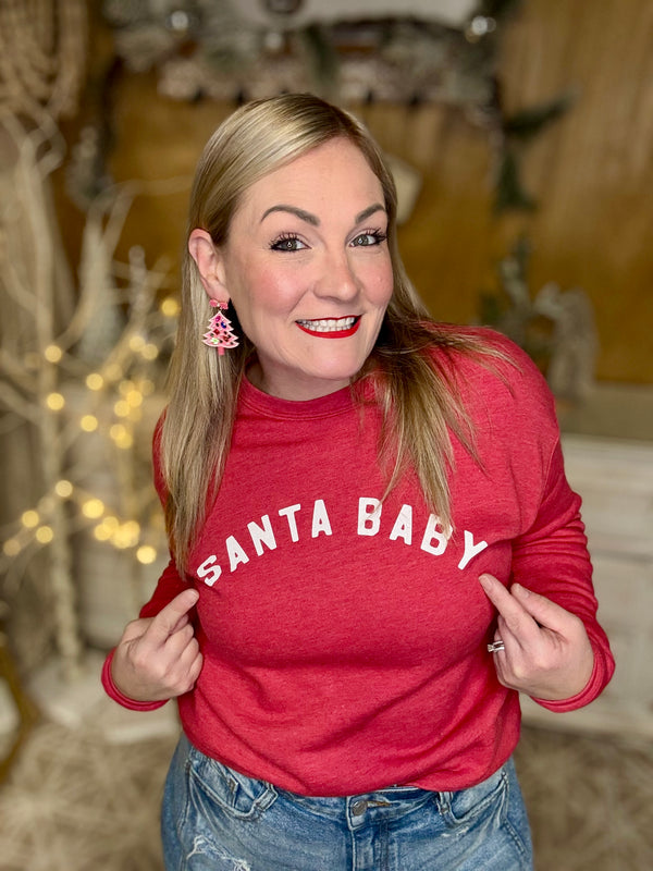 SANTA BABY Graphic Sweatshirt