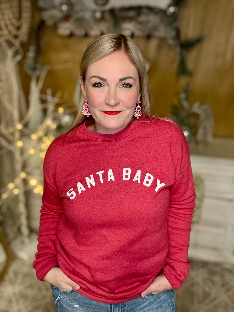 SANTA BABY Graphic Sweatshirt