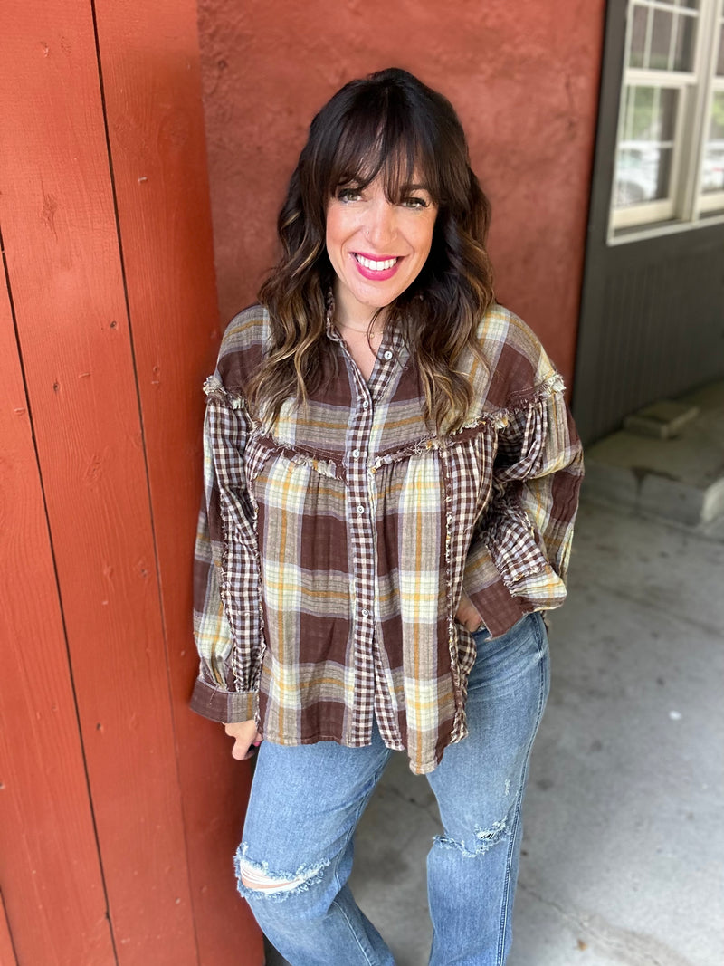 "Fly Away" Button Down Top