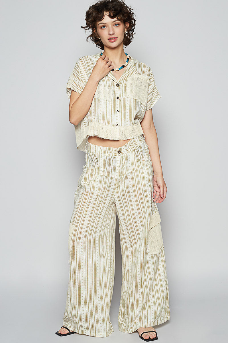 "Crabcakes and Sand" Button Down