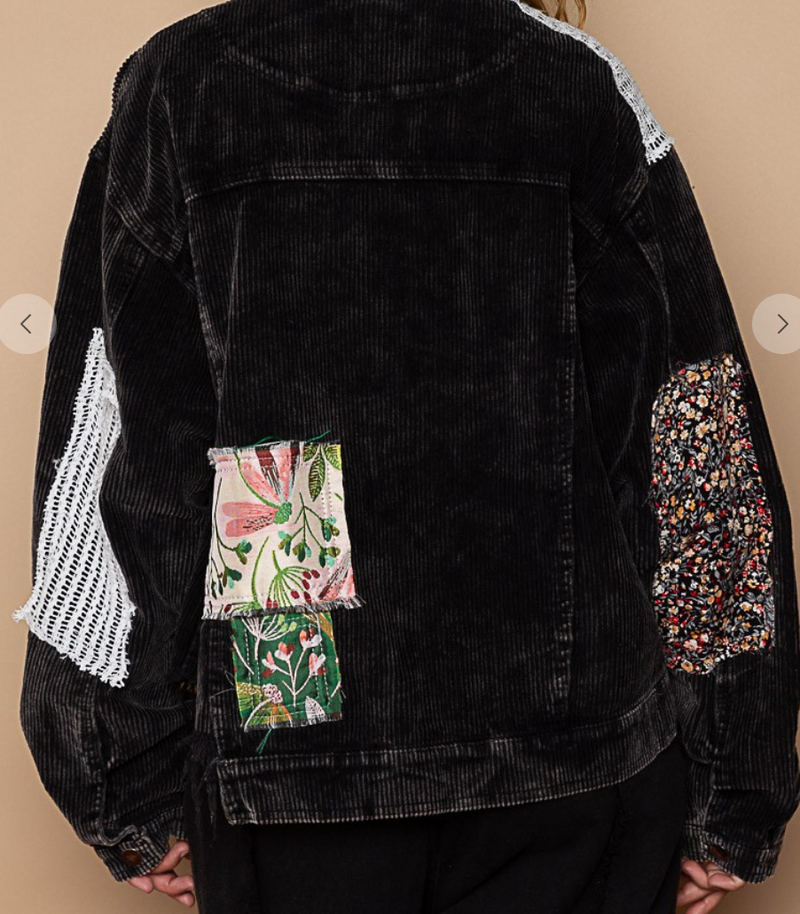 "Morning Glory" Patchwork Cord Jacket