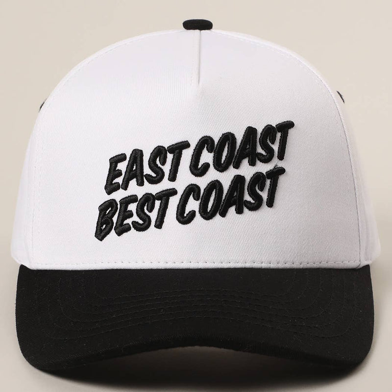 EAST COAST BEST COAST 3D Letter Embroidery Two-Tone Trucker