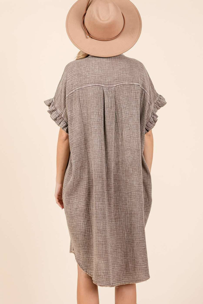 "Without You" Mineral Wash Dress *New Color*