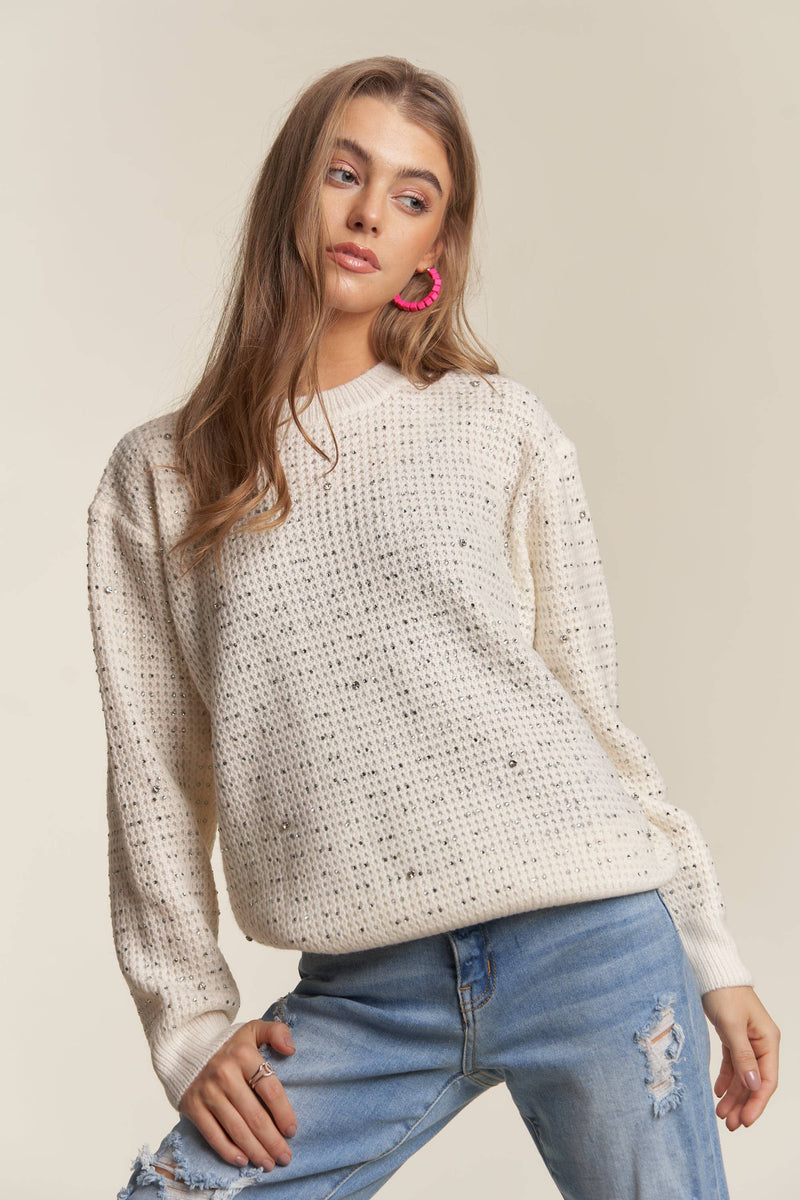Rhinestone Babe Sweater