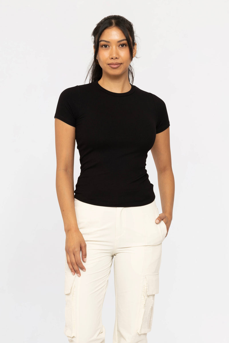 "The Essential" Micro-Ribbed Top