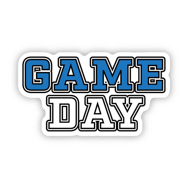Game Day Blue White Sports Text Sticker