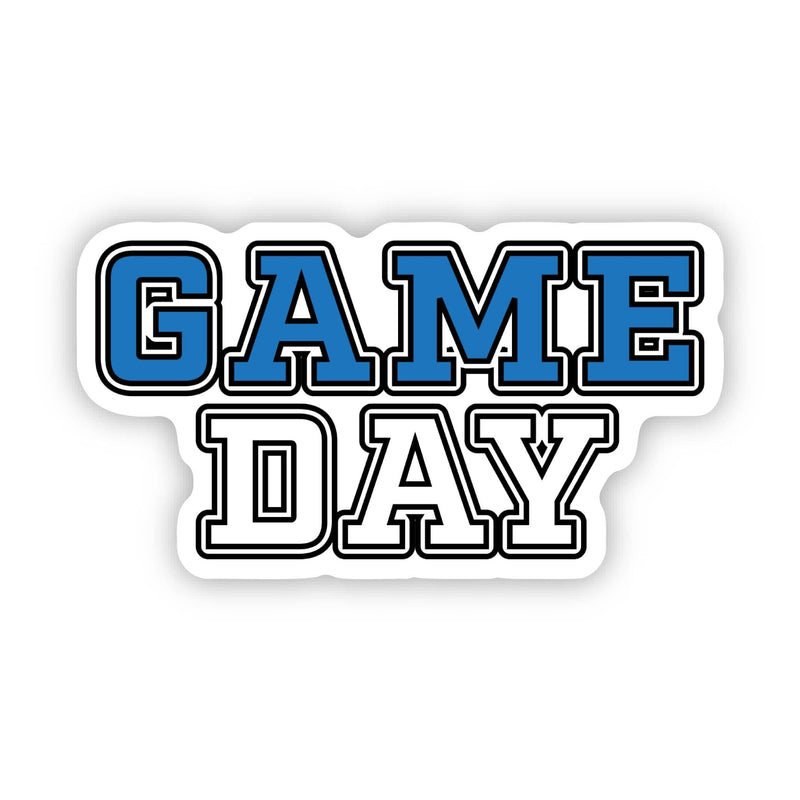 Game Day Blue White Sports Text Sticker