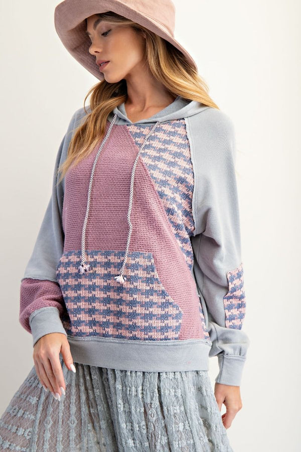EASEL PREORDER- COLOR MIX WASHED TERRY HOODIE PULLOVER