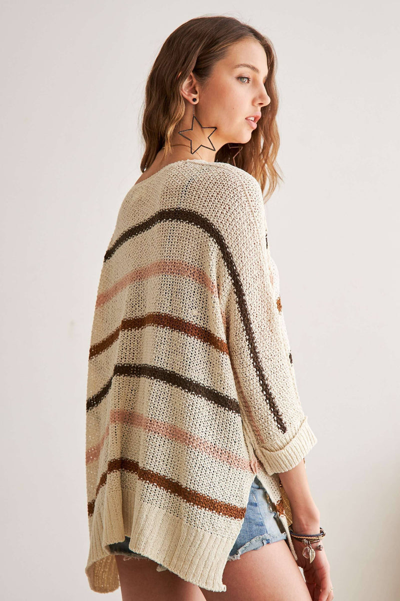 "Between the Lines" Oversized Sweater