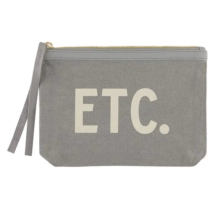 Grey Canvas Pouch